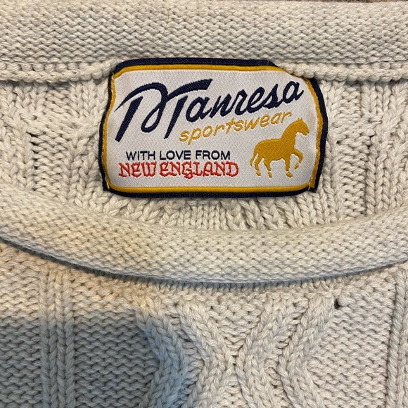 Manresa Oysterman knit Sweater White Medium - Picture 2 of 4